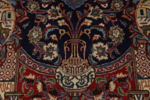Semi Antique Navy Blue Pictorial 9'8X12'5 Kashmar Persian Rug