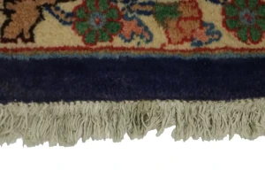 Semi Antique Navy Blue Pictorial 9'8X12'5 Kashmar Persian Rug