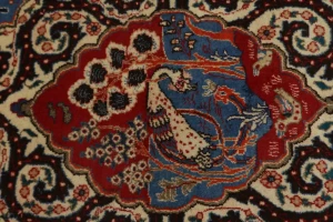 Semi Antique Navy Blue Pictorial 9'8X12'5 Kashmar Persian Rug