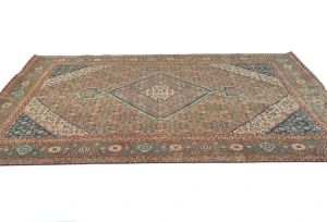 Semi Antique Brown Geometric 6X9 Vintage Oriental Rug