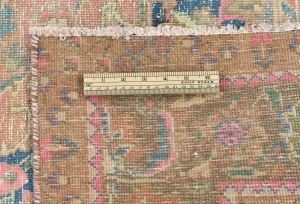 Semi Antique Muted Brown Floral 6X9 Distressed Vintage Oriental Rug