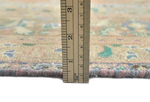 Semi Antique Muted Salmon Floral 6X9 Distressed Vintage Oriental Rug