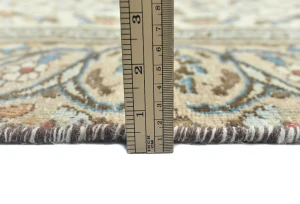 Semi Antique Muted Cream Floral 6X9 Distressed Vintage Oriental Rug