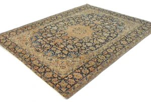Semi Antique Muted Floral 6'5X8'2 Distressed Vintage Oriental Rug