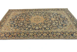 Semi Antique Muted Floral 6'5X8'2 Distressed Vintage Oriental Rug