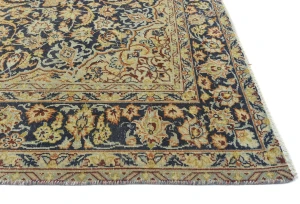Semi Antique Muted Floral 6'5X8'2 Distressed Vintage Oriental Rug