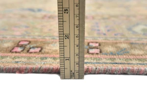 Semi Antique Muted Light Peach Floral 6X9 Distressed Vintage Oriental Rug