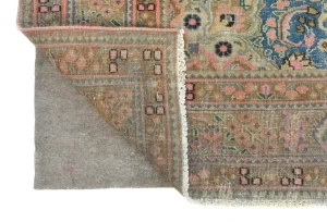 Semi Antique Muted Light Peach Floral 6X9 Distressed Vintage Oriental Rug