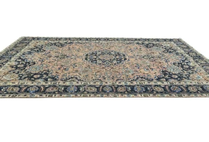 Semi Antique Muted Light Salmon Floral 8X11 Distressed Vintage Oriental Rug