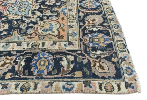 Semi Antique Muted Light Salmon Floral 8X11 Distressed Vintage Oriental Rug