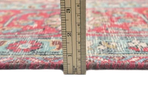 Semi Antique Muted Purple-navy Floral 8X11 Distressed Vintage Oriental Rug