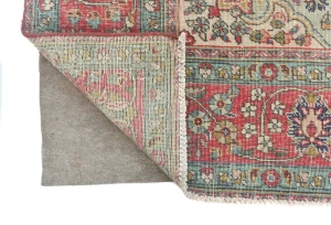 Semi Antique Muted Purple-navy Floral 8X11 Distressed Vintage Oriental Rug