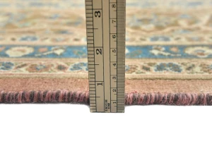 Semi Antique Muted Light Peach Floral 8X11 Distressed Vintage Oriental Rug