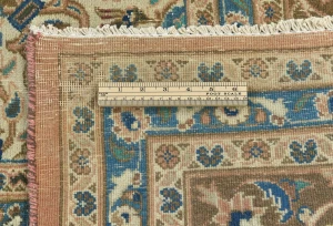 Semi Antique Muted Light Peach Floral 8X11 Distressed Vintage Oriental Rug