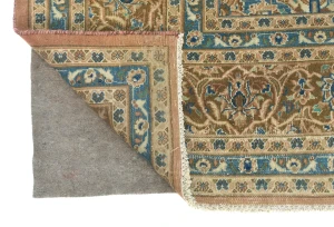 Semi Antique Muted Light Peach Floral 8X11 Distressed Vintage Oriental Rug