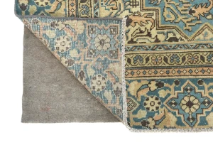 Semi Antique Muted Floral 7'5X10'7 Distressed Vintage Oriental Rug
