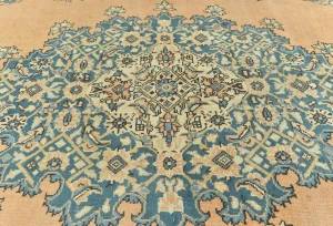 Semi Antique Muted Floral 7'5X10'7 Distressed Vintage Oriental Rug