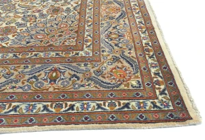 Semi Antique Muted Light Peach Floral 8X11 Distressed Vintage Oriental Rug