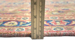 Semi Antique Muted Red Floral 9'6X12'7 Distressed Vintage Oriental Rug