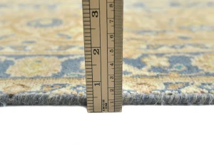 Semi Antique Muted Light Peach Floral 9X12 Distressed Vintage Oriental Rug