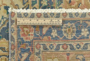 Semi Antique Muted Light Peach Floral 9X12 Distressed Vintage Oriental Rug