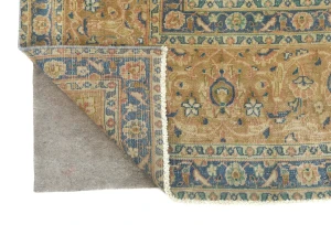 Semi Antique Muted Light Peach Floral 9X12 Distressed Vintage Oriental Rug