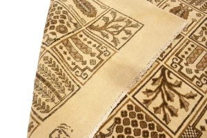 Semi Antique Beige Pictorial 6X9 Ferdos Persian Rug