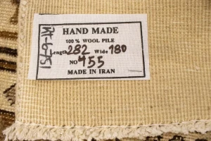 Semi Antique Beige Pictorial 6X9 Ferdos Persian Rug