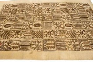 Semi Antique Beige Pictorial 6X9 Ferdos Persian Rug