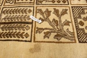 Semi Antique Beige Pictorial 6X9 Ferdos Persian Rug