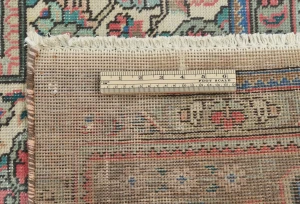 Semi Antique Muted Khaki Floral 9X12 Distressed Vintage Oriental Rug