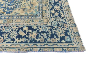 Semi Antique Muted Light Salmon Floral 9X12 Distressed Vintage Oriental Rug