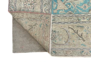 Semi Antique Muted Light Salmon Floral 9X12 Distressed Vintage Oriental Rug