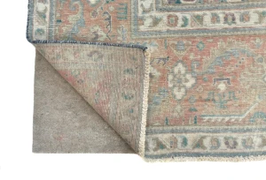 Semi Antique Muted Purple Floral 9X12 Distressed Vintage Oriental Rug
