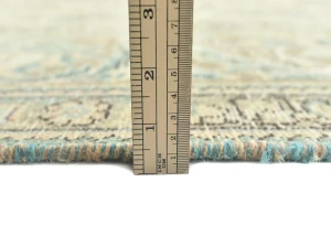 Semi Antique Muted Beige Floral 10X13 Distressed Vintage Oriental Rug