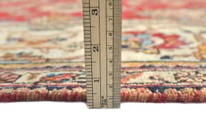 Semi Antique Red Floral 8X11 Distressed Vintage Oriental Rug