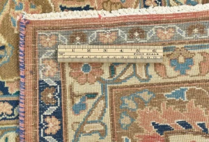 Semi Antique Muted Coral Floral 10X13 Distressed Vintage Oriental Rug