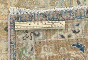 Semi Antique Muted Light Salmon Floral 8X11 Distressed Vintage Oriental Rug