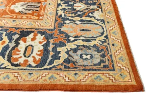 Orange Tribal 9X12 Oushak Chobi Oriental Rug