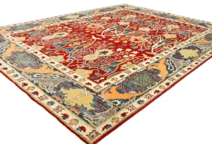 Red Floral 8X10 Oushak Chobi Oriental Rug