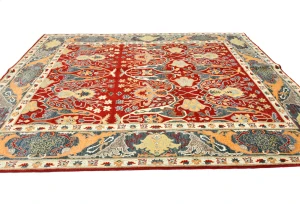Red Floral 8X10 Oushak Chobi Oriental Rug