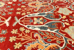 Red Floral 8X10 Oushak Chobi Oriental Rug