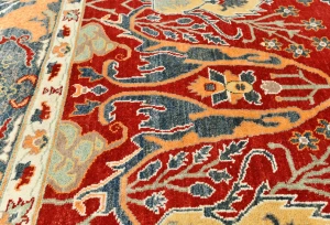 Red Floral 8X10 Oushak Chobi Oriental Rug