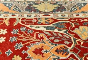 Red Floral 8X10 Oushak Chobi Oriental Rug