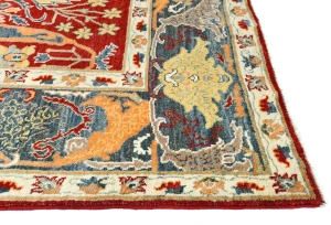 Red Floral 8X10 Oushak Chobi Oriental Rug