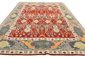 Red Floral 8X10 Oushak Chobi Oriental Rug