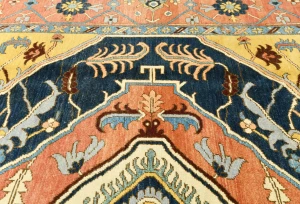 Navy Geometric 8X10 Heriz Serapi Oriental Rug