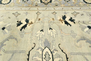 Muted Gray Tribal 9X12 Oushak Chobi Oriental Rug