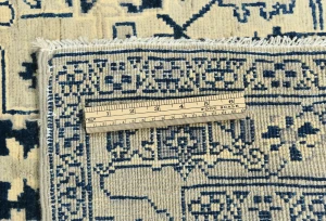 Greige Geometric 3X8 Heriz Serapi Oriental Runner Rug