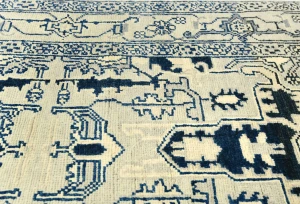 Greige Geometric 3X8 Heriz Serapi Oriental Runner Rug